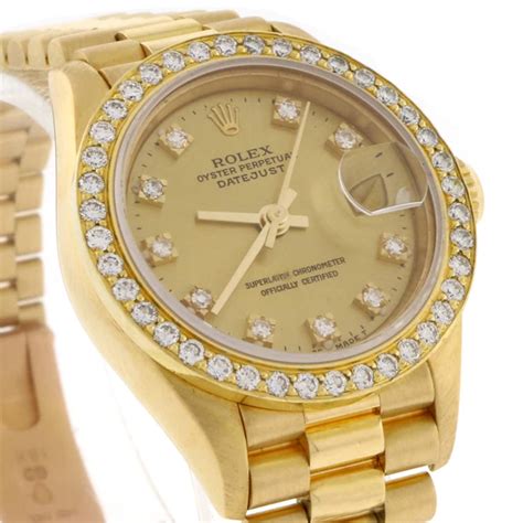 womens rolex diamond|Rolex Lady President 69178 Diamond Dial .